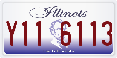 IL license plate Y116113