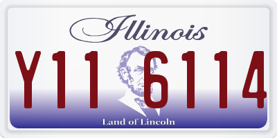IL license plate Y116114