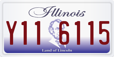 IL license plate Y116115