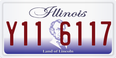 IL license plate Y116117