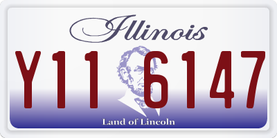 IL license plate Y116147