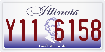IL license plate Y116158