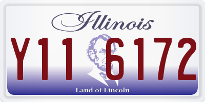 IL license plate Y116172