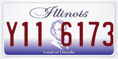 IL license plate Y116173