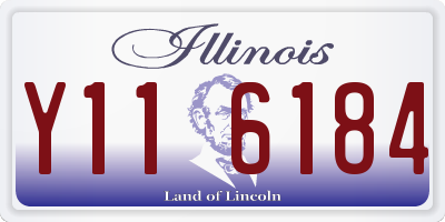IL license plate Y116184