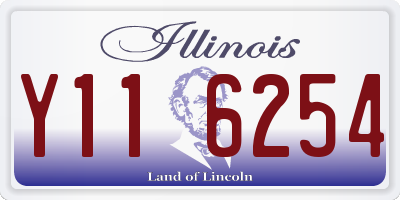 IL license plate Y116254