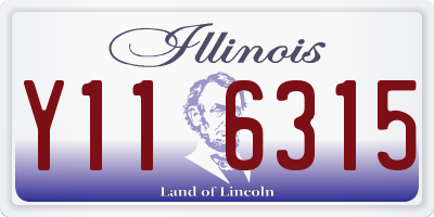 IL license plate Y116315