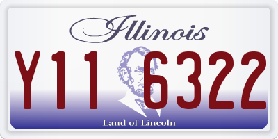 IL license plate Y116322