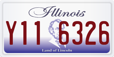 IL license plate Y116326