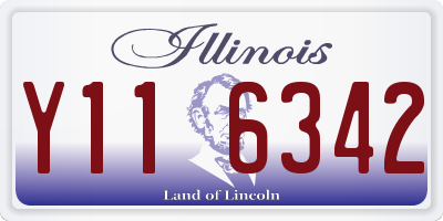 IL license plate Y116342