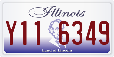 IL license plate Y116349