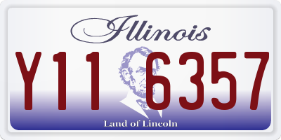 IL license plate Y116357