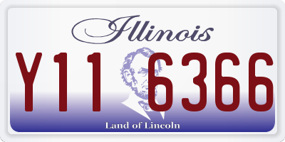 IL license plate Y116366