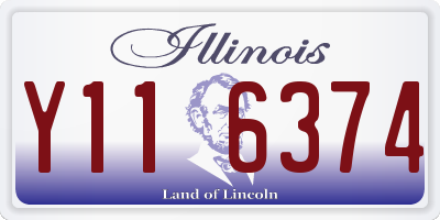 IL license plate Y116374