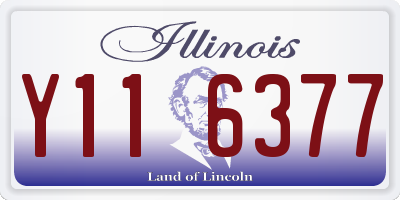 IL license plate Y116377