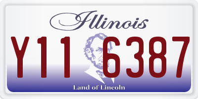 IL license plate Y116387