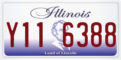 IL license plate Y116388