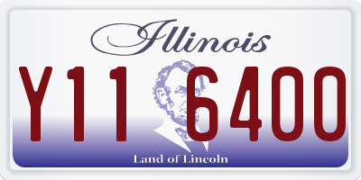 IL license plate Y116400