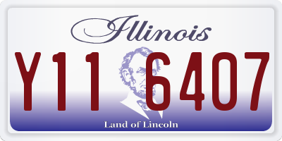 IL license plate Y116407