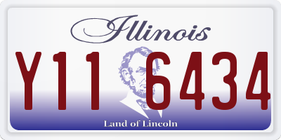 IL license plate Y116434