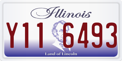 IL license plate Y116493