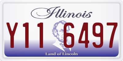 IL license plate Y116497