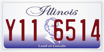IL license plate Y116514