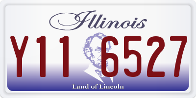 IL license plate Y116527