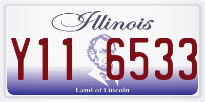 IL license plate Y116533