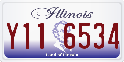 IL license plate Y116534