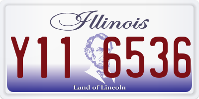 IL license plate Y116536