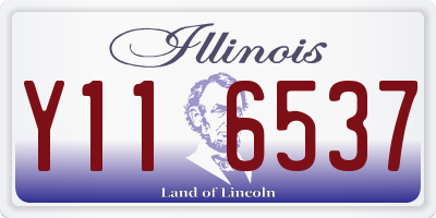 IL license plate Y116537