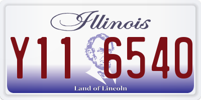 IL license plate Y116540