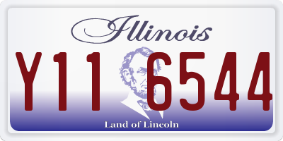 IL license plate Y116544