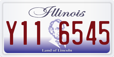 IL license plate Y116545