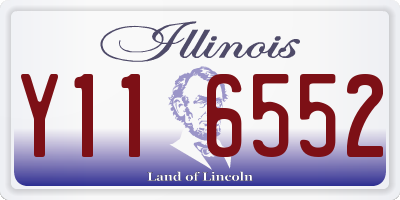 IL license plate Y116552