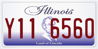 IL license plate Y116560