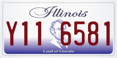 IL license plate Y116581