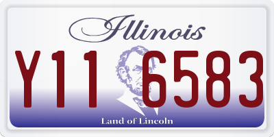IL license plate Y116583