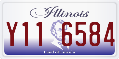 IL license plate Y116584
