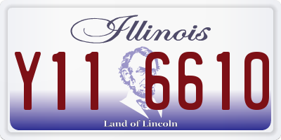 IL license plate Y116610
