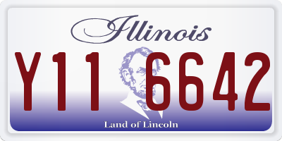 IL license plate Y116642