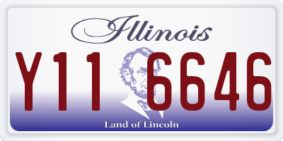 IL license plate Y116646