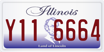 IL license plate Y116664