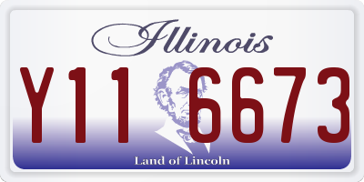 IL license plate Y116673