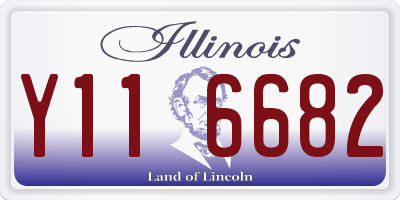 IL license plate Y116682