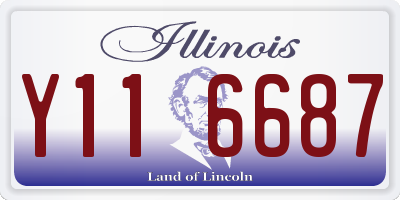 IL license plate Y116687