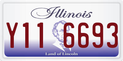 IL license plate Y116693