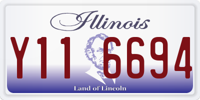IL license plate Y116694