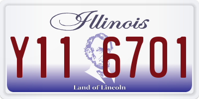 IL license plate Y116701